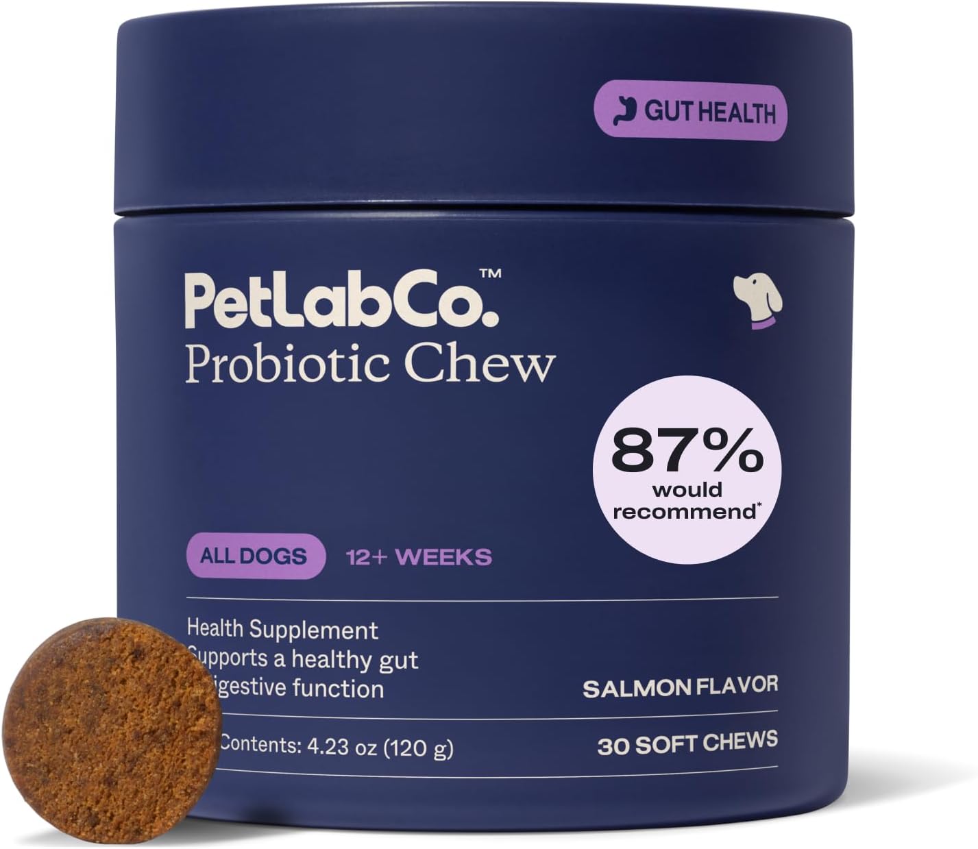 PetLab Co. Probiotics for Dogs, Support Gut Health, Occasional Diarrhea, Digestive Health & Seasonal Allergies - 30 Soft Chews - Packaging May Vary